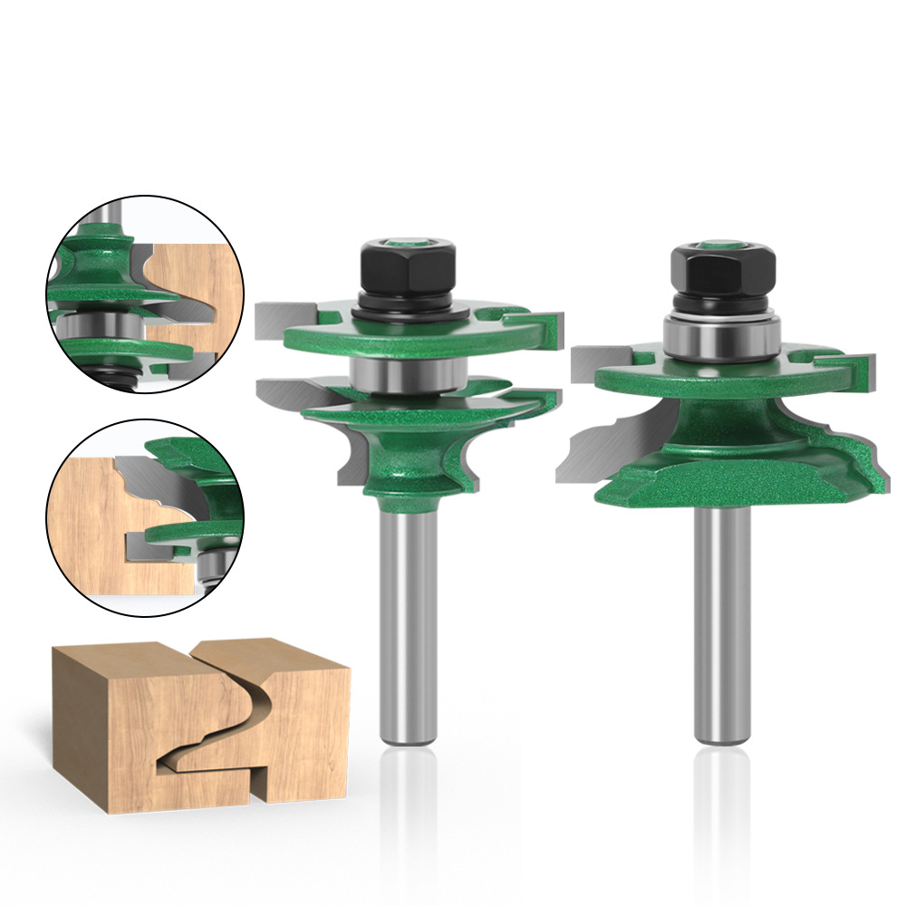 Router Bits For Woodworking - Juego de 2 brocas para encaje