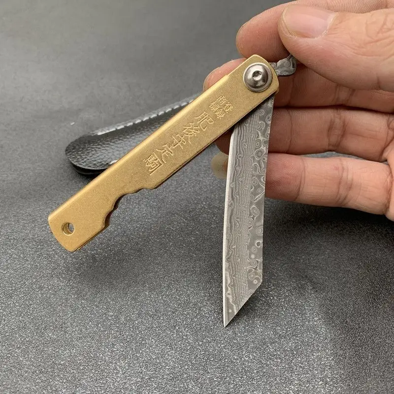 Woodworking Japanese - Higonokami-Mini cuchillo plegable de bolsillo japonés