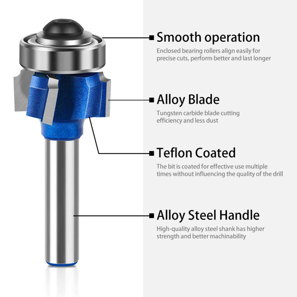 Juego de brocas para redondear - Router Bits For Woodworking reseña y precio