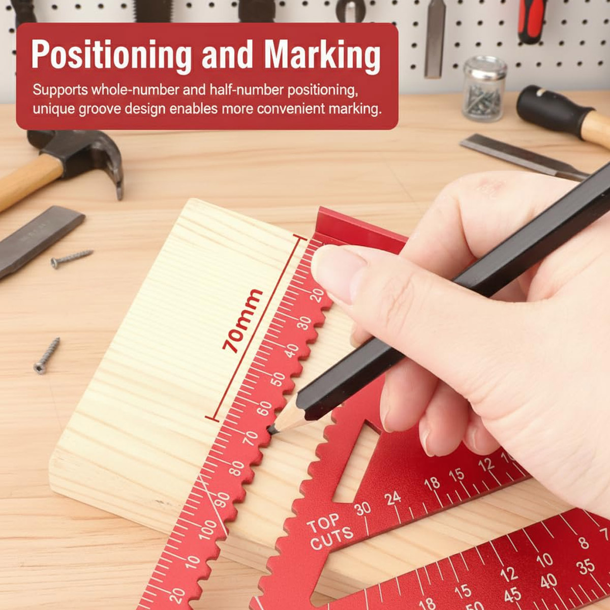 Regla Triangular de Alta Preci - Woodworking Ruler reseña y precio