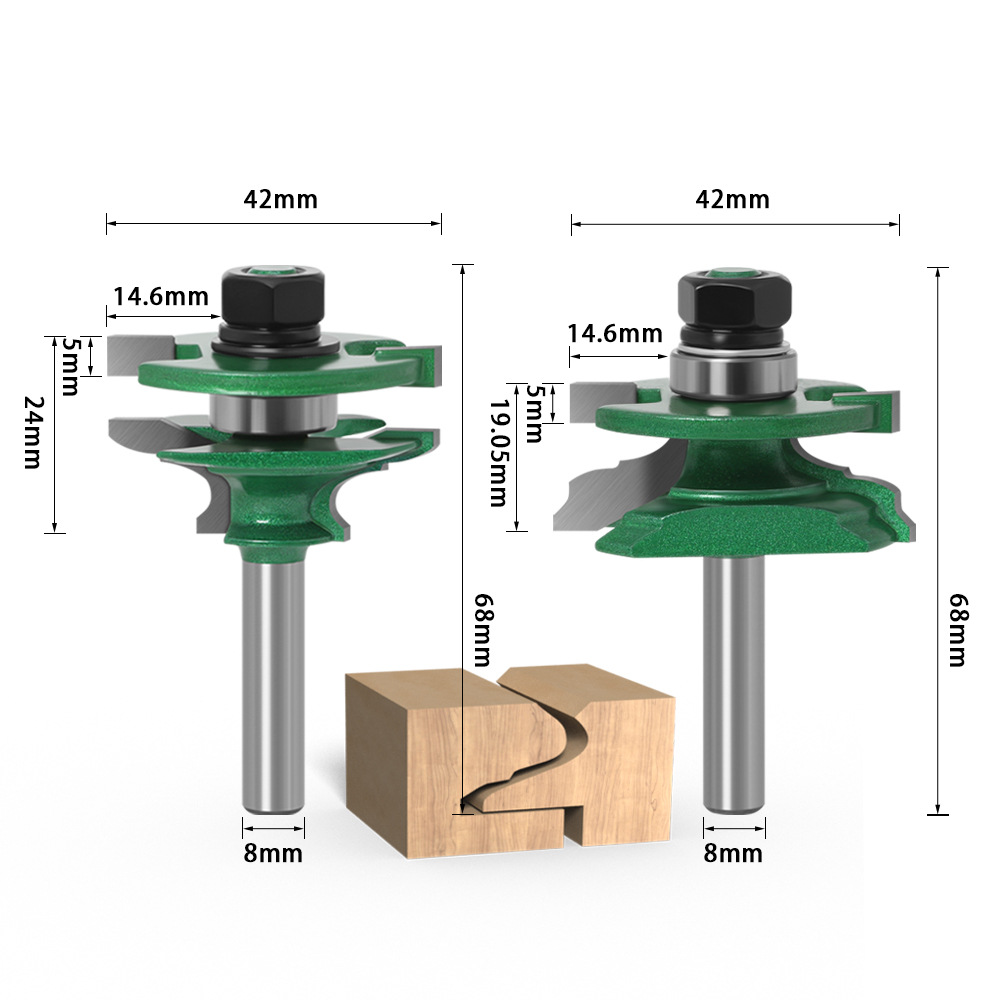 Juego de 2 brocas para encaje  - Router Bits For Woodworking reseña y precio