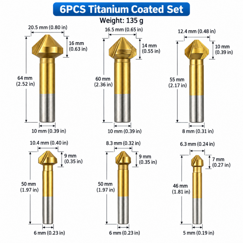 Juego de 6 brocas de 3 filos c - Router Bits For Woodworking reseña y precio
