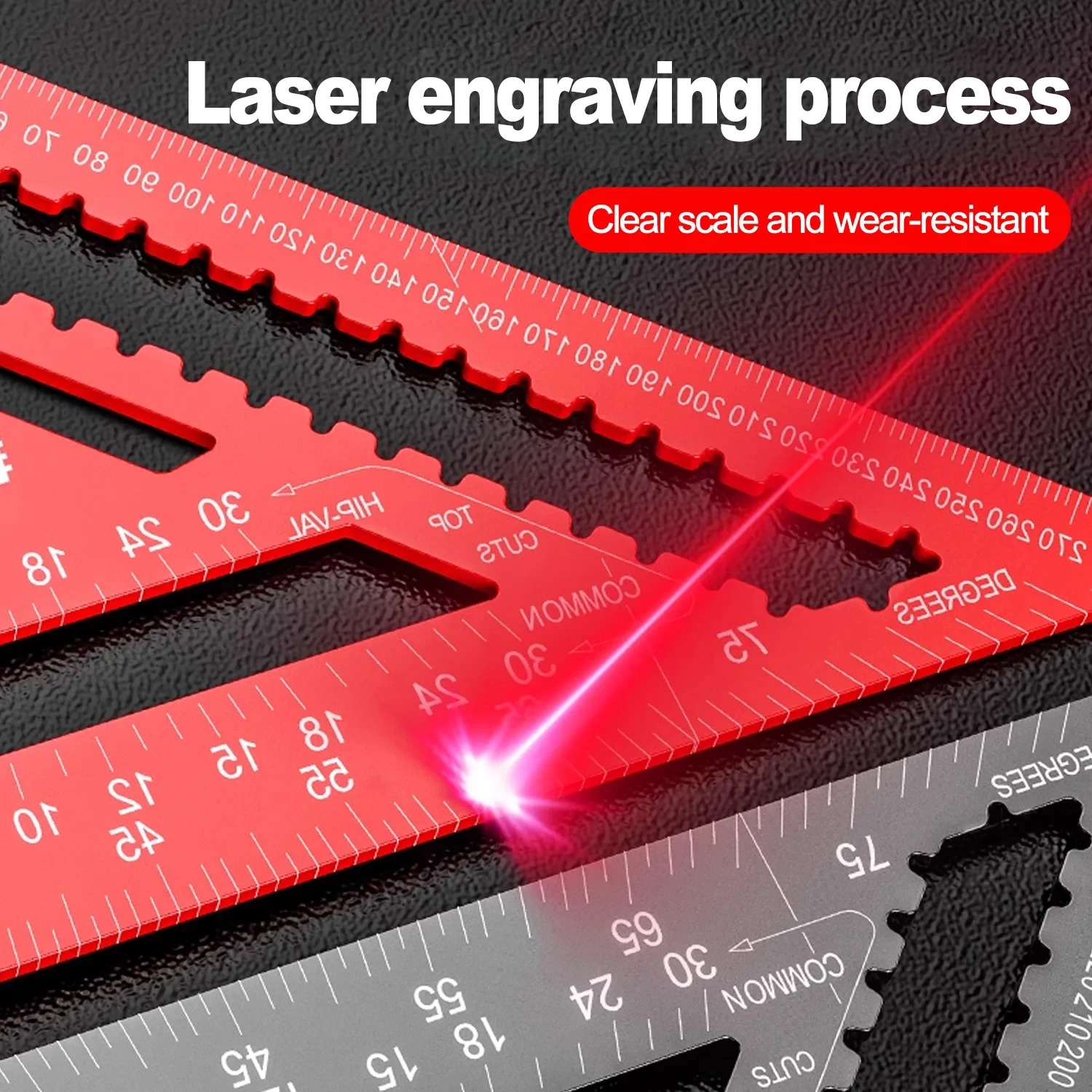 Regla Triangular de Aleación d - Woodworking Ruler reseña y precio
